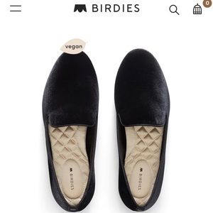 Birdies the Starling loafer worn twice! Flats slipper shoe 5.5 black velvet